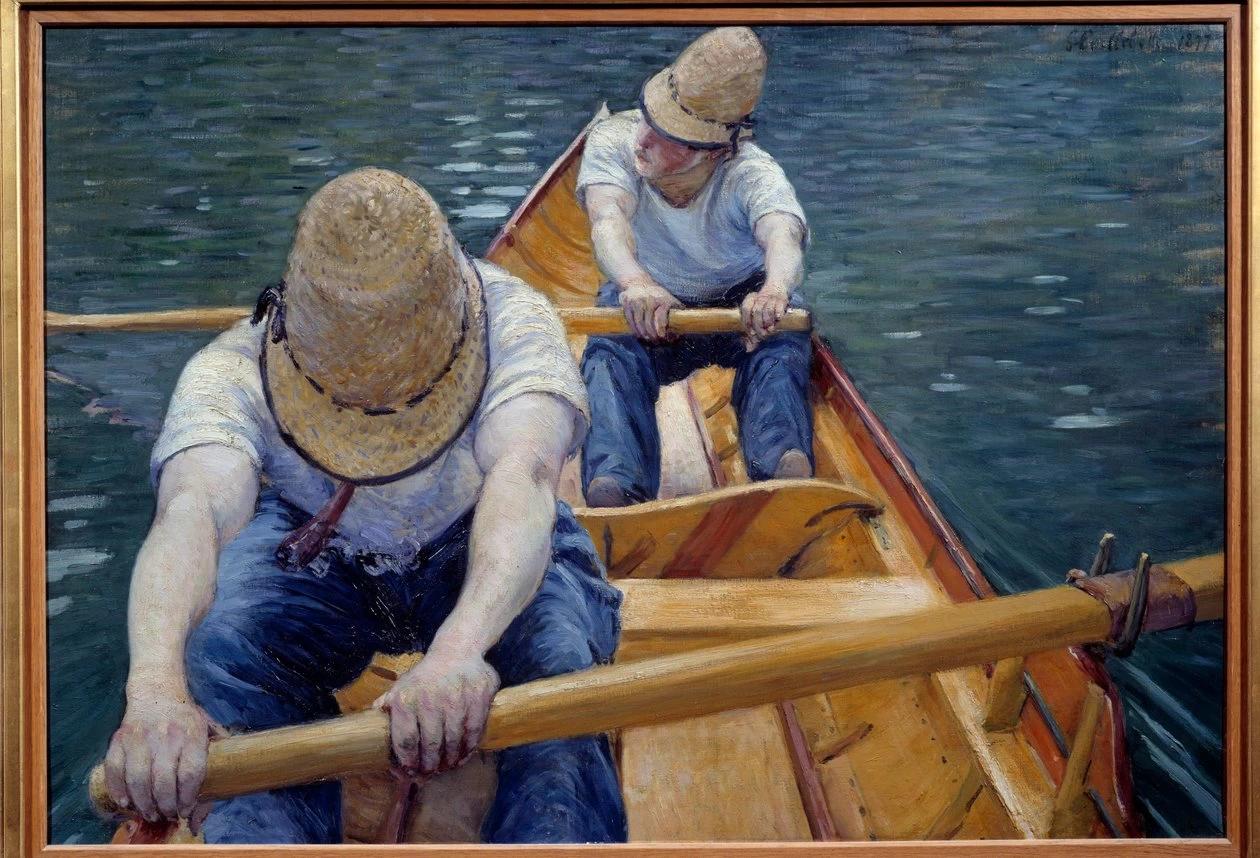 I canoisti che remano sull'Yerres